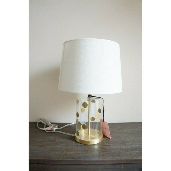 gold polka dot lamp shade